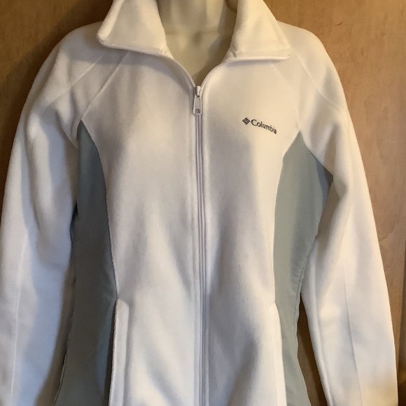Columbia Jackets & Blazers - Columbia Woman's White Zip Up Fleece Jacket Size: Small